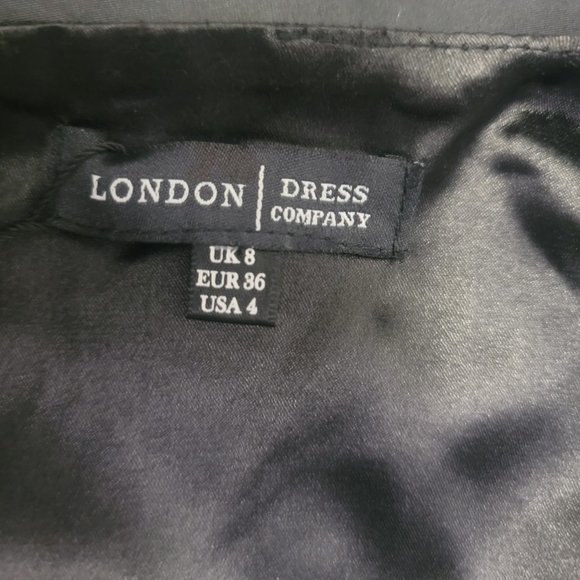 LONDON BRAND DRESS COMPANY, SIZE 4, BLACK COLOR WITH LABEL, SUPER CUTE - Picture 4 of 7